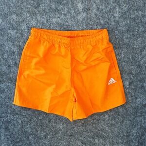 Adidas Mens Swim Trunks Small Orange Rush 5 in Shorts NWT HA0375 Swimwear